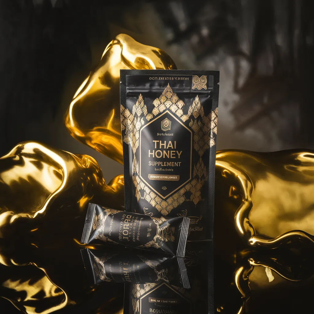 Black Thai honey supplement packet